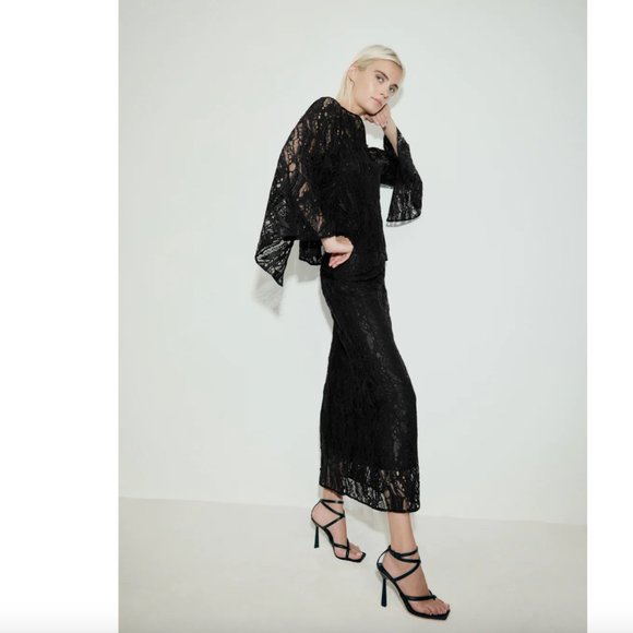 MANNING CARTELL Deco Esprit floral-lace skirt *NWT* - Picture 2 of 4